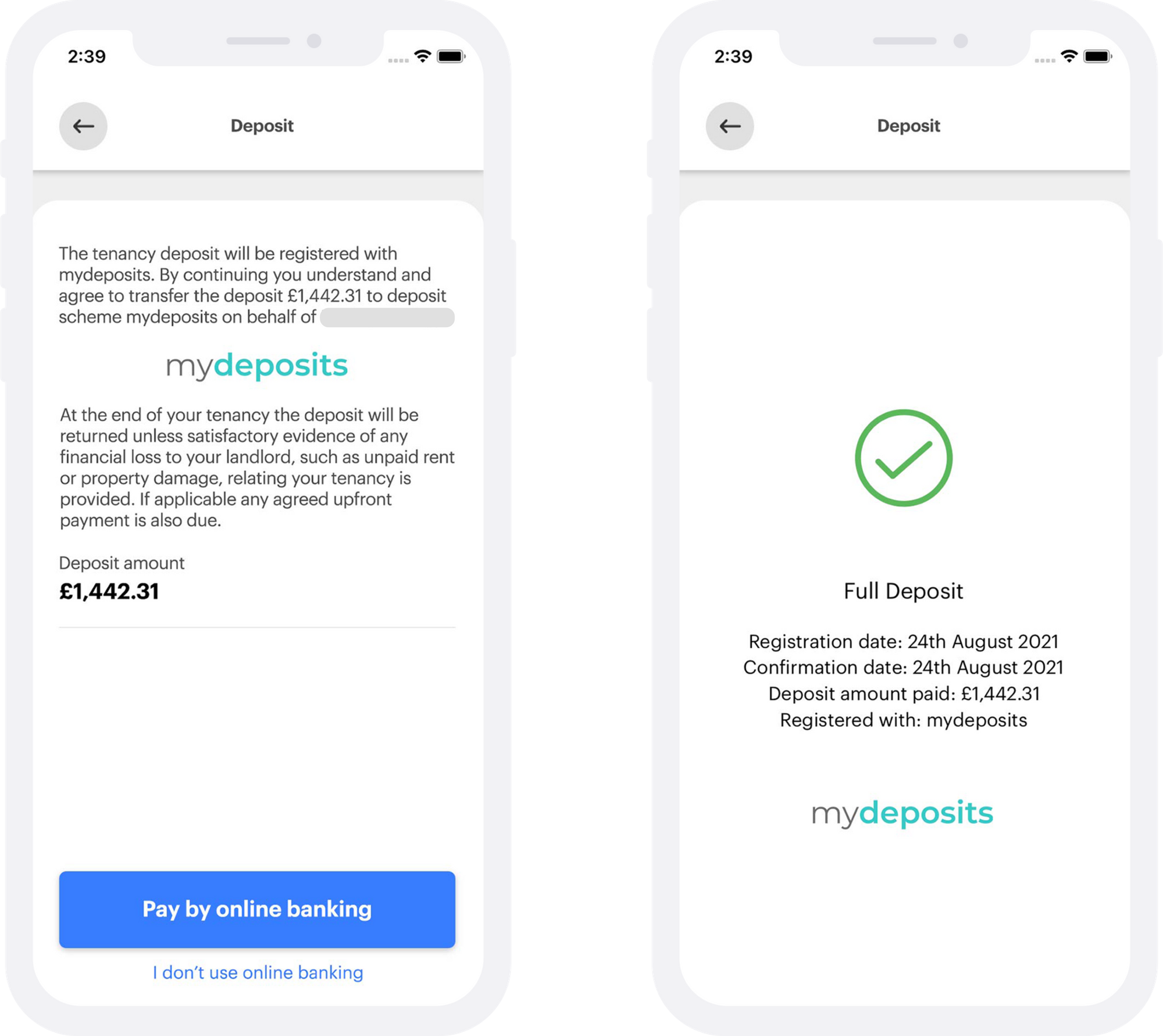 Onboarding update: Real-time auto-registration of tenancy deposits